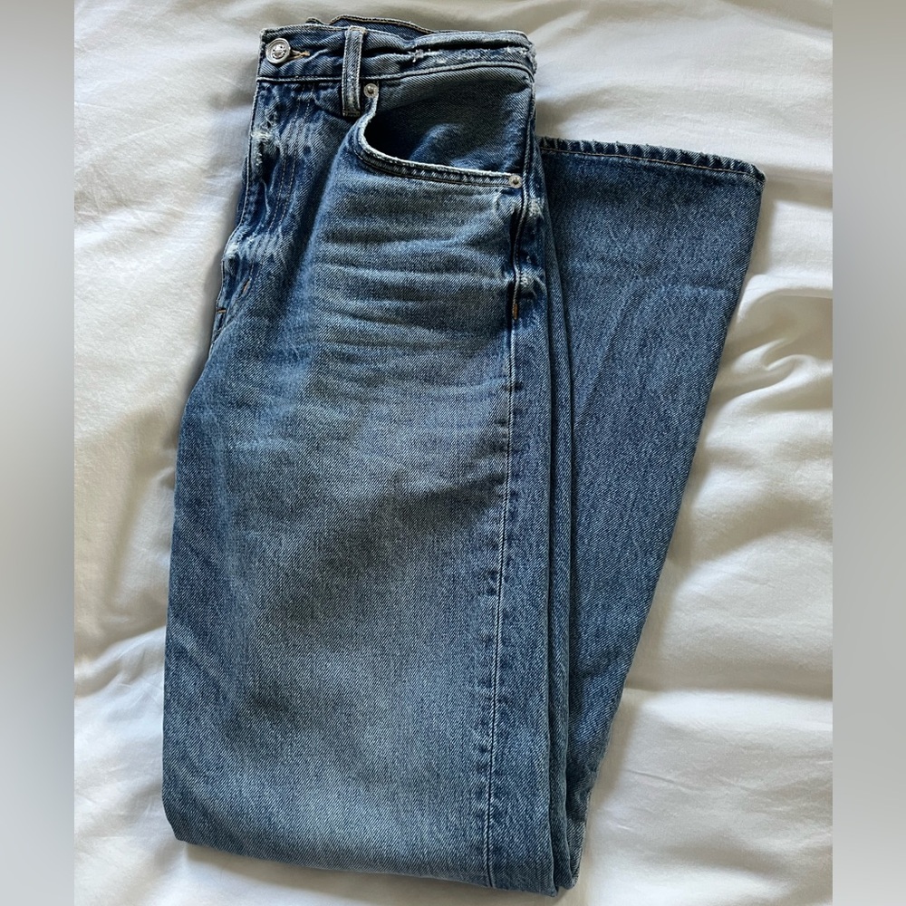 SLVRLAKE London Straight Leg Jeans, Salton Sea Wash, Size 27